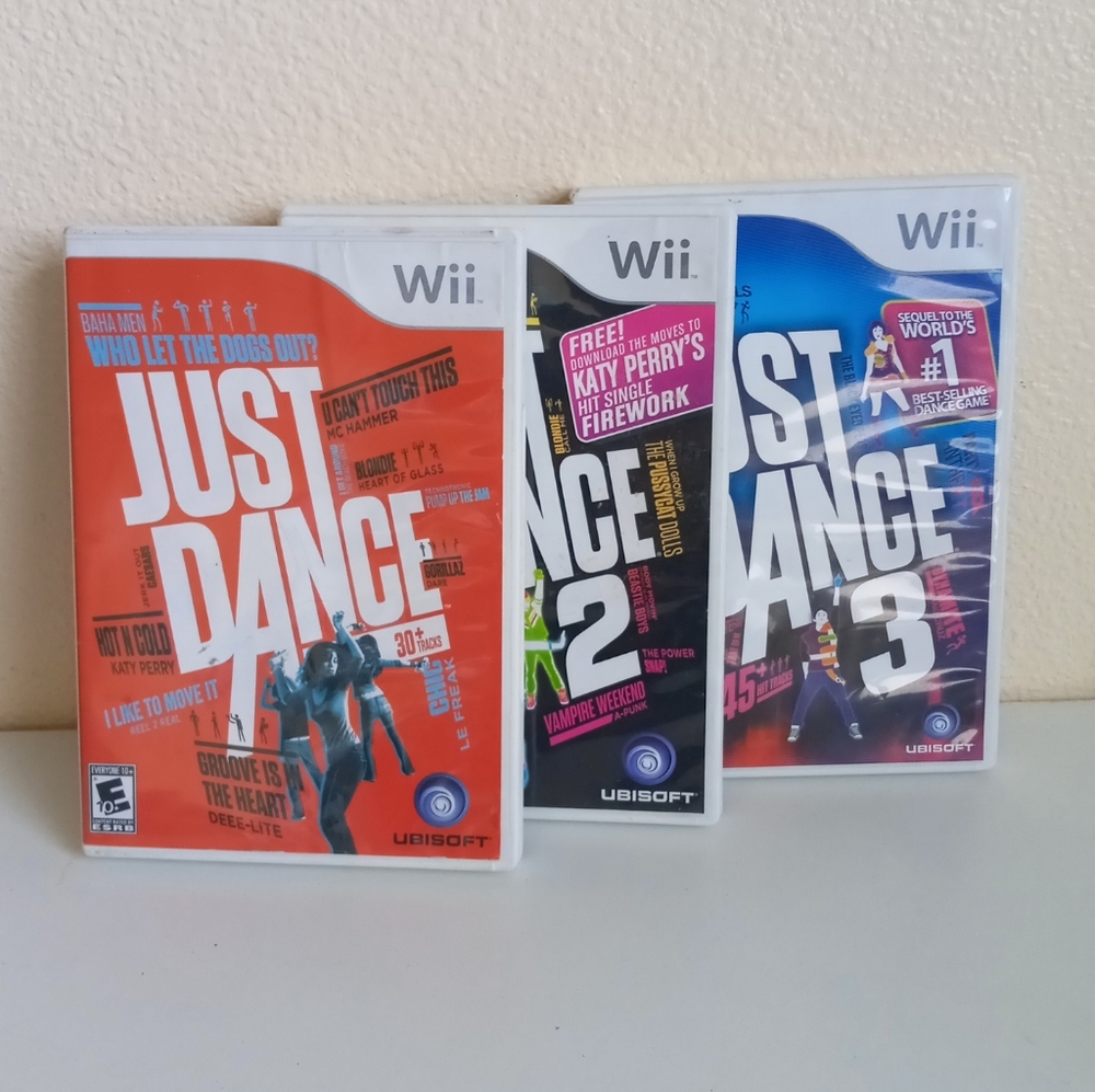 Just Dance 1,2, and 3 for Nintendo Wii